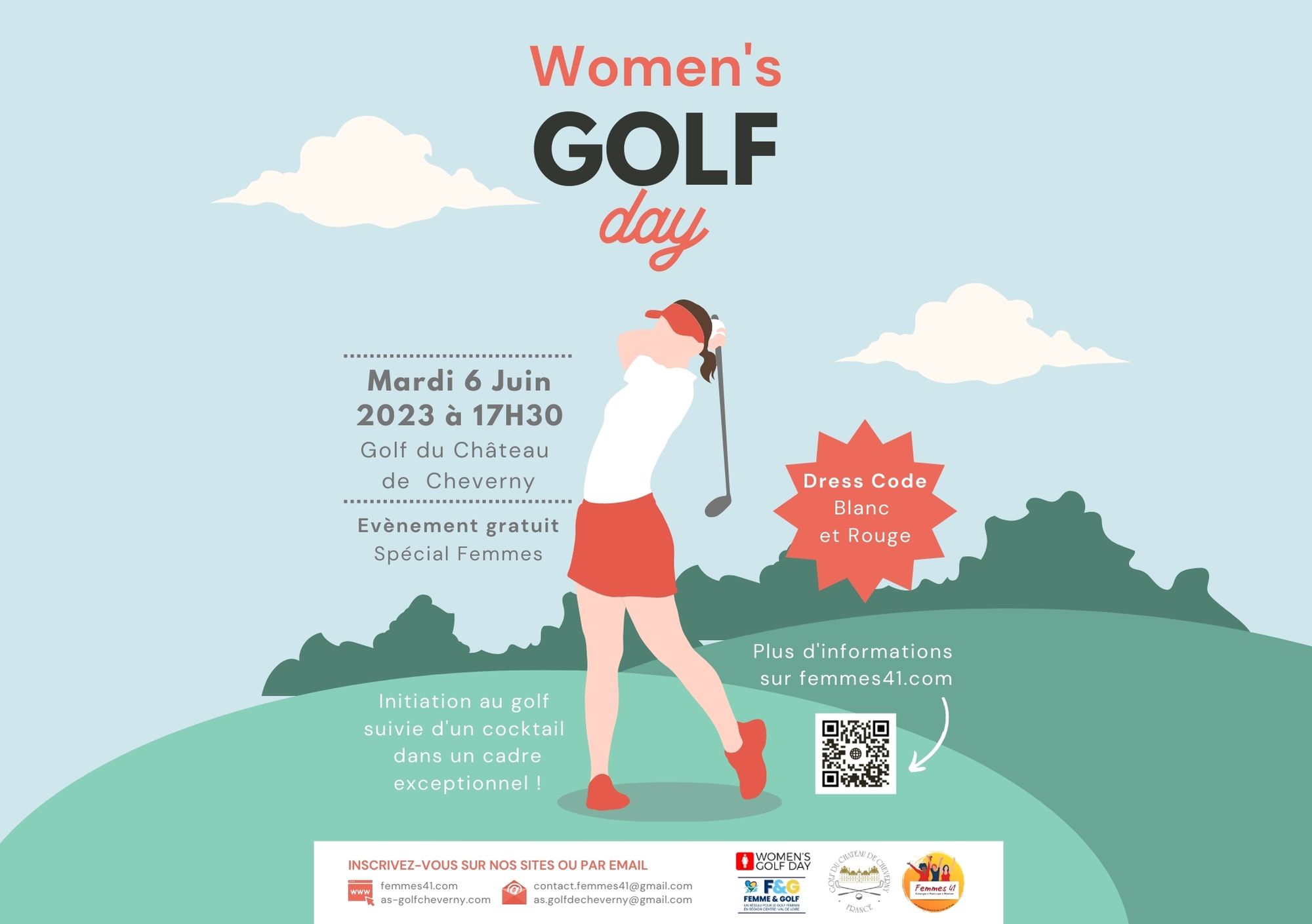 Women’s Golf Day du mardi 6 juin 2023 à partir de 17h30 au Golf du